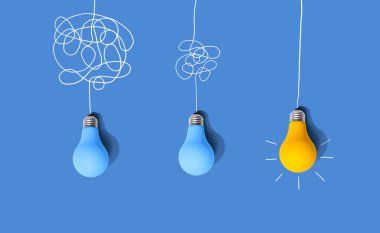 Karmaşık fikirleri ampullerin parıltısıyla aydınlatmak.