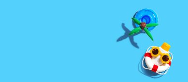 Summer sunblock sunscreen skincare theme - beach and swimming concept