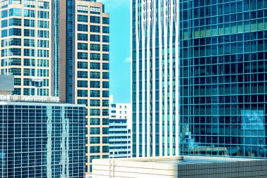 Gökdelen cephesinin yakın plan soyut kentsel arkaplan deseni