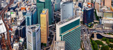 Minato City, Tokyo, Japonya 'nın hava manzarası