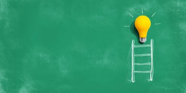 Merdivenin başındaki sarı ampul Düz Yatıyordu