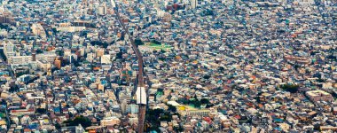 Minato City, Tokyo, Japonya 'nın hava manzarası