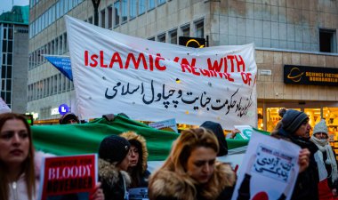 Demonstration for iranian women's freedom held in Malmo, Sweden