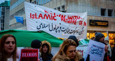 Demonstration for iranian women's freedom held in Malmo, Sweden