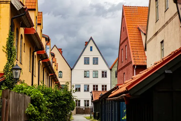 stock image Medieval and Hansa inspired living area Jakriborg in Hjarup, Sweden