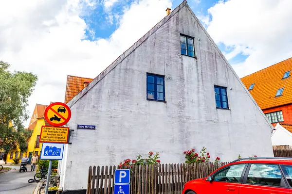 stock image Medieval and Hansa inspired living area Jakriborg in Hjarup, Sweden