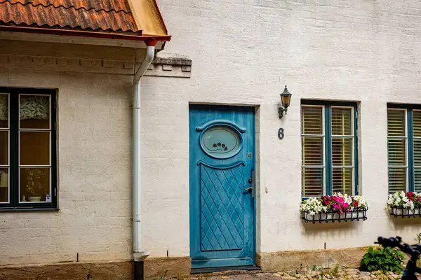 stock image Medieval and Hansa inspired living area Jakriborg in Hjarup, Sweden 