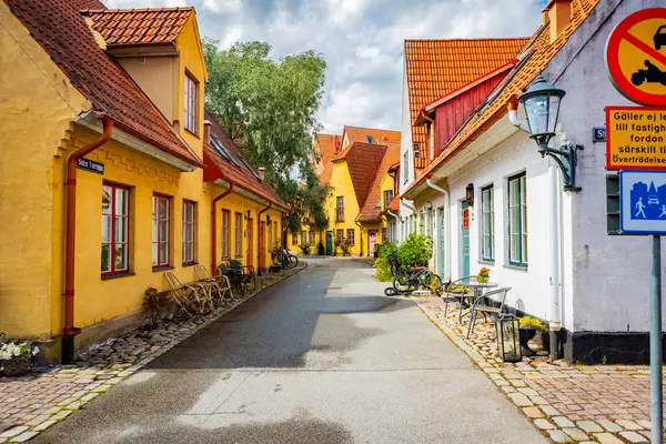 stock image Medieval and Hansa inspired living area Jakriborg in Hjarup, Sweden