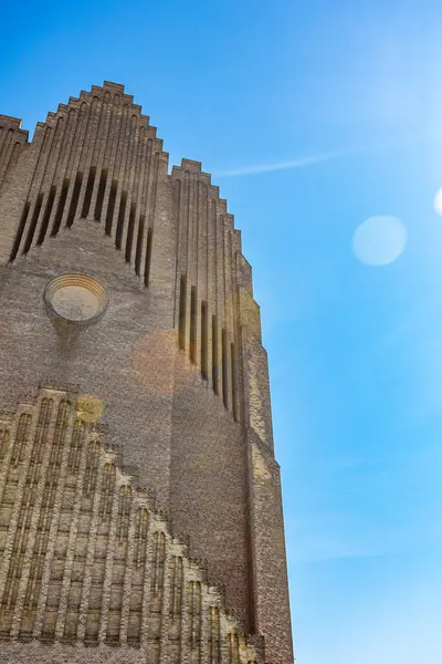 stock image Grundtvig church in Bispebjerg, Copenhagen, Denmark