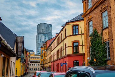 Malmö, Malmö, İsveç manzaralı Gamla Vaster bölgesinde renkli evler