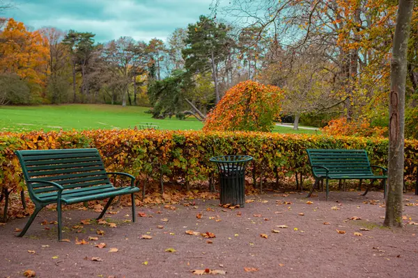 İsveç, Malmö 'deki Slottsparken parkında sonbahar