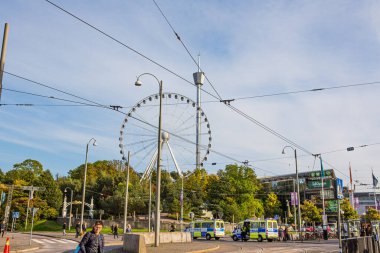 GOTHENBURG, SWEDEN, 30 September 20017, Outlook over Liseberg amusement park in Gothenburg, Sweden clipart