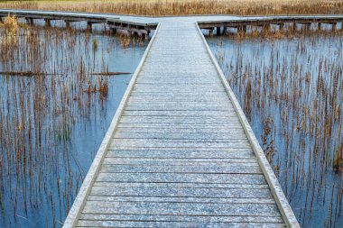 İsveç, Malmö 'de köprüde kar taneleri
