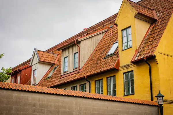 stock image Medieval and Hansa inspired living area Jakriborg in Hjarup, Sweden 