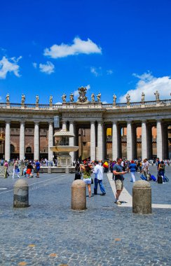 ROME, ITALY, 18 JUNE, 2010: The square in the Vatican state, Piazza di San Pietro. Rome, Italy clipart