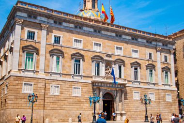 BARCELONA, İspanya, 24 Haziran 2010: Palau de la generalitat adlı hükümet binasına liman