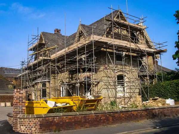 Hanley, Stoke-on-Trent, İngiltere 'de bir evin yenilenmesi.