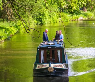 Avington boat on Cauldon canal in Stoke-On-Trent, UK clipart