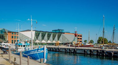Elsinore 'daki tekne limanı, Helsingor, Danimarka. Yüksek kalite fotoğraf