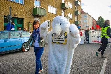 MALMO, SWEDEN, 19 Eylül 2008: İklim değişikliği protestosu