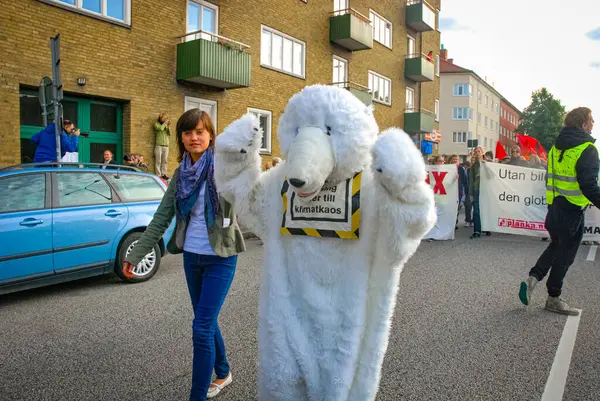 MALMO, SWEDEN, 19 Eylül 2008: İklim değişikliği protestosu
