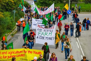 MALMO, SWEDEN, 20 Eylül 2008: Wuropean Sosyal Forumu sırasında toplanma 