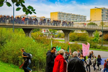 MALMO, SWEDEN, 20 EYLÜL 2008: Avrupa Sosyal Forumu sırasında Mart