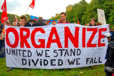 MALMO, SWEDEN, 20 Eylül 2008: Avrupa Sosyal Forumu sırasında toplanma