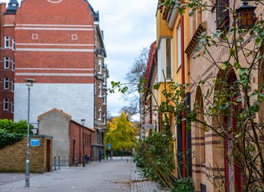 İsveç 'in Malmö bölgesindeki Gamla Vaster bölgesinde rahat bir sokak.