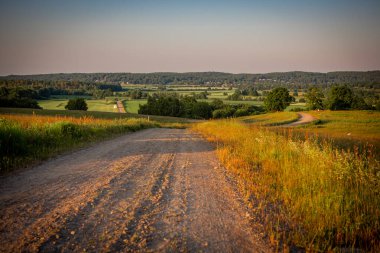 Hassleholm, İsveç 'in dışındaki Hovdalas yamaçlarından görüntü.