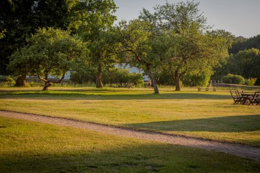 Hovdala Kalesi, Hassleholm, İsveç 'te bahçe ortamı