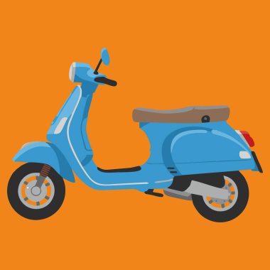 Scooter düz vektör çizimi