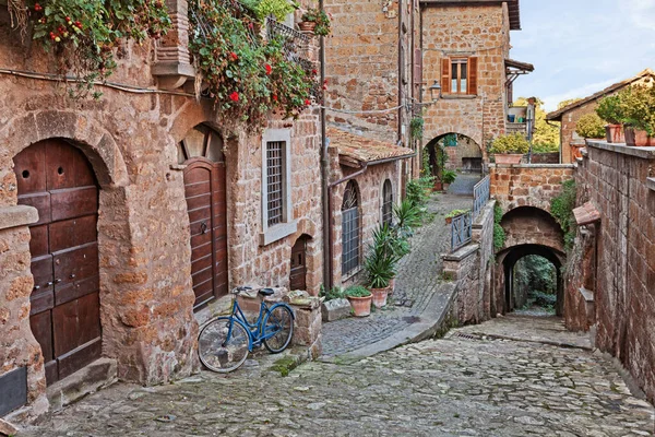 Barbarano Romano Viterbo Lazio Italy Picturesque Corner Narrow Alley Ancient — Stock Photo, Image