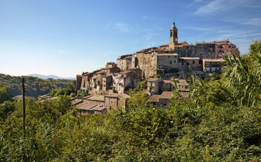 Latera, Viterbo, Lazio, Italy: landscape of the ancient hill town near the Lake Bolsena