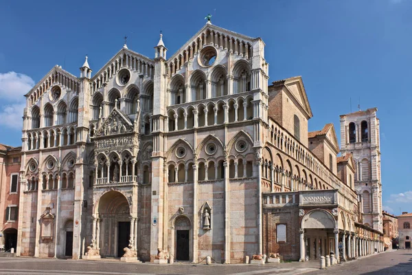 Ferrara Emilia Romagna Ιταλία Ρωμανικός Καθολικός Καθεδρικός Ναός Ορόσημο Της — Φωτογραφία Αρχείου