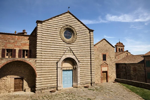 Lucignano Arezzo Toscana Itália Igreja Medieval São Francisco Centro Histórico — Fotografia de Stock