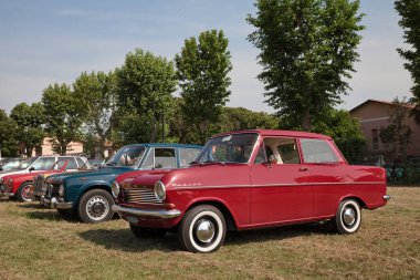 vintage Opel Kadett A (1964) in classic car meeting, on May 22, 2022 in Piangipane, Ravenna, Italy clipart