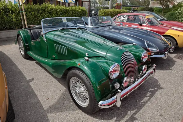 1 Mayıs 2015 'te İtalya' nın Forli kentinde, Festa 'da düzenlenen Villa Rotta festivalinde 60' lı yıllardan kalma klasik araba Morgan 4 / 4.