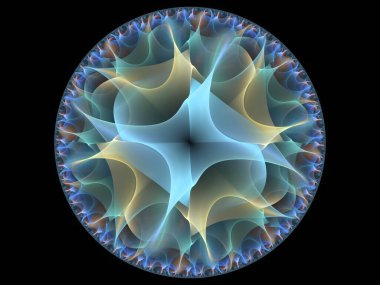 Grafik tasarım ve sanatta kullanılmak üzere karmaşık fraktal desenlerin yüksek çözünürlüklü çizimi