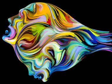 Colors of Unity serisi. Aşk, tutku, romantik çekim ve birlik konularında renkli ve gerçeküstü insan profillerinin etkileşimi