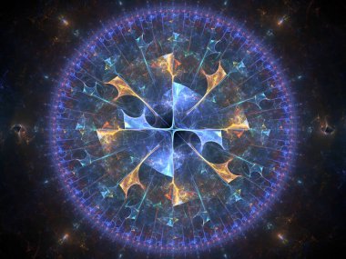 Grafik tasarım ve sanatta kullanılmak üzere karmaşık fraktal desenlerin yüksek çözünürlüklü çizimi