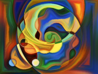 Uçak bölümü serisi. Sanat, resim, tasarım ve eğitim konularındaki soyut biçimler ve şekillerin kompozisyonu