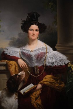 Alida Christina Assink 'in portresi, tuvaldeki yağ, Jan Adam Kruseman, Rijksmuseum, Hollanda