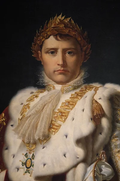 Portret Van Keizer Napoleon Bonaparte Olieverf Doek Baron Gerard Schilder — Stockfoto