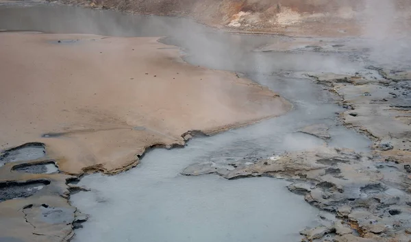 Геотермальний Енергетичний Катер Гарячою Водою Національному Парку Грінтавік Iceland Europe — стокове фото