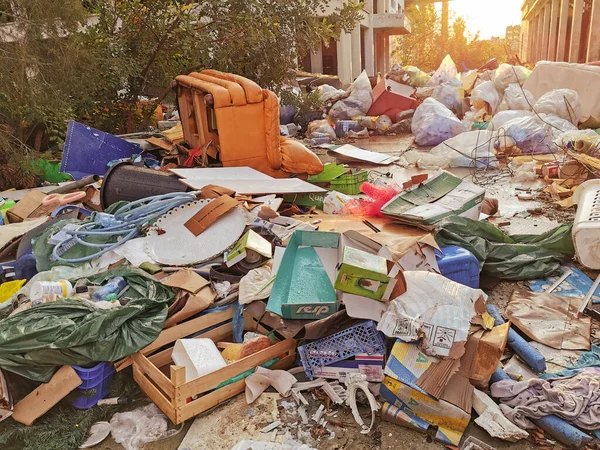 Limassol Cyprus January 2020 Home Industrial Trash Pollution Environment 环境污染 — 图库照片