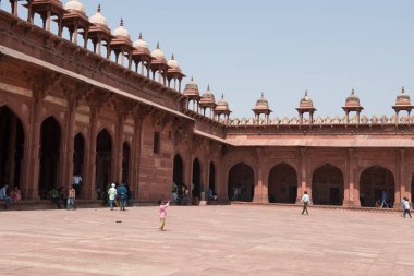 Agra, Hindistan 16 Mart 2017: Diwan khana-i-am fatehbur skiri fort or red castle near agra India