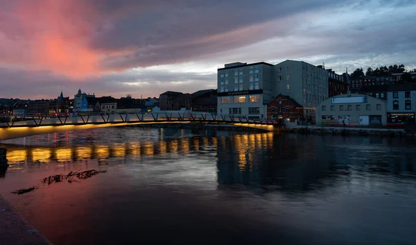 Cork Írország Szeptember 2021 Cityscape Cork Town Sunset River Lee — Stock Fotó