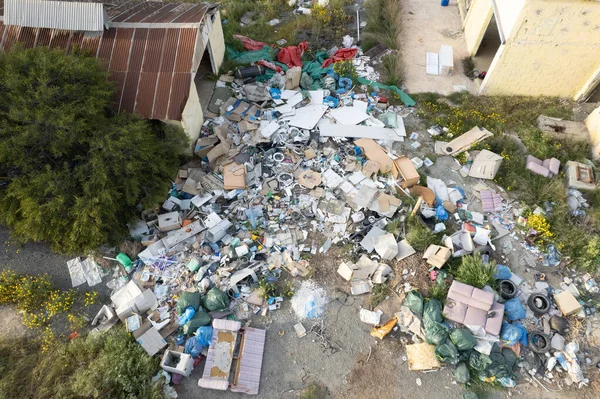 Nicosia Cyprus Maart 2023 Drone Aerial Home Industrial Waste Nature — Stockfoto