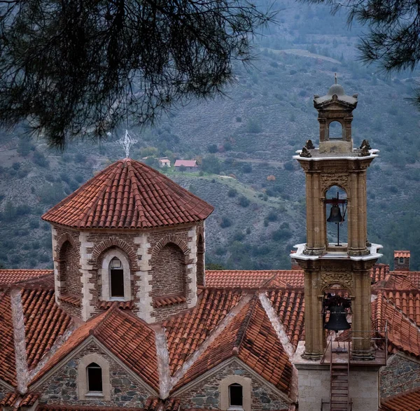 Monasterio Cristiano Ortodoxo Machairas Dedicado Virgen María Iglesias Chipre Montañas —  Fotos de Stock